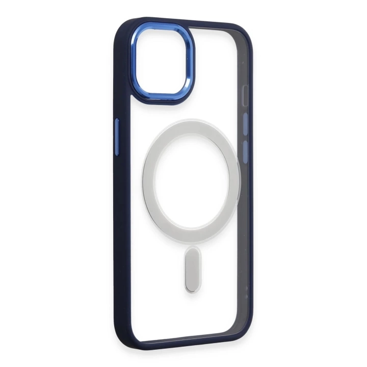 BFS  iPhone 15 Pro Kılıf Room Magneticsafe Silikon - Lacivert