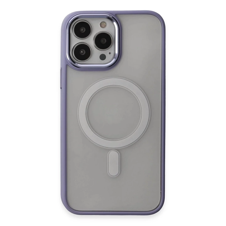 BFS  iPhone 15 Pro Kılıf Room Magneticsafe Silikon - Lila