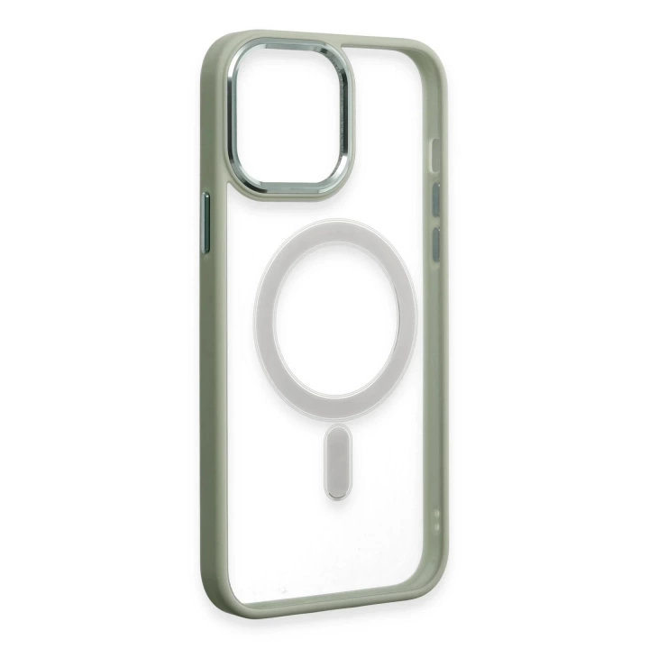 BFS  iPhone 15 Pro Kılıf Room Magneticsafe Silikon - Su Yeşili
