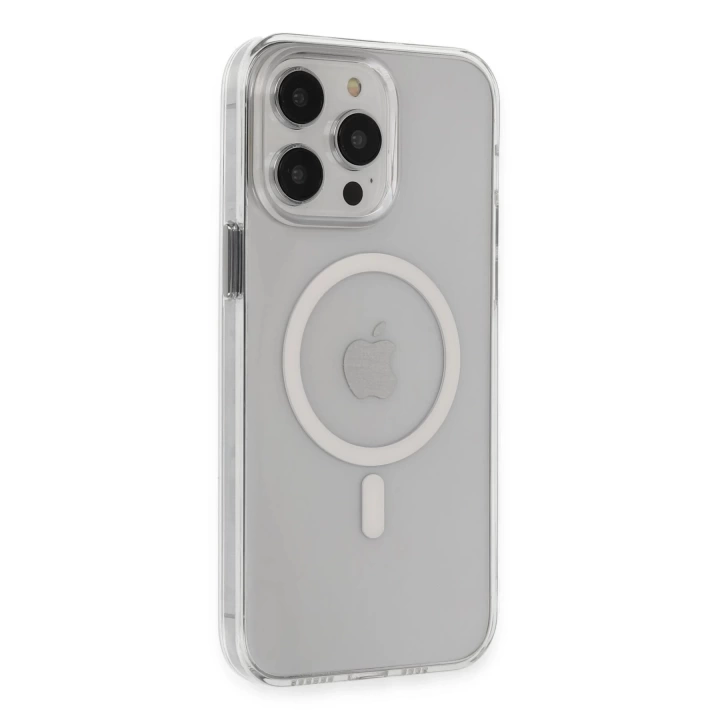 BFS  iPhone 15 Pro Kılıf Tron Şeffaf Magsafe Kapak - Şeffaf