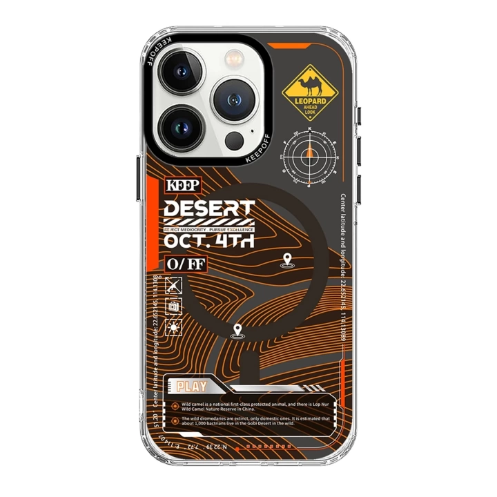 BFS  iPhone 15 Pro Map Magsafe Kapak - Desert