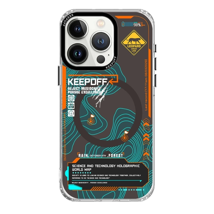 BFS  iPhone 15 Pro Map Magsafe Kapak - Jungle