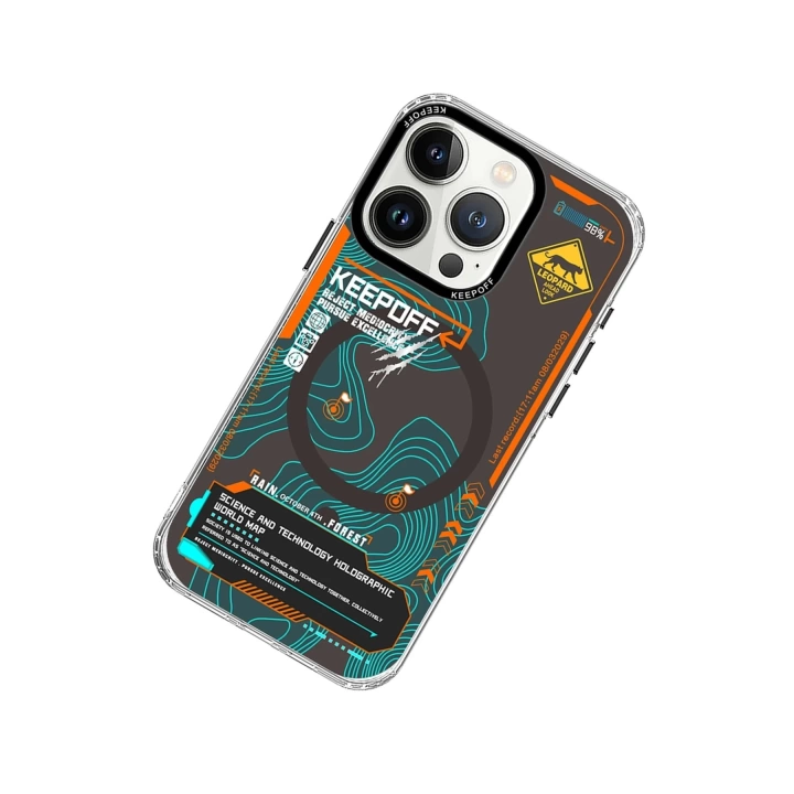BFS  iPhone 15 Pro Map Magsafe Kapak - Jungle