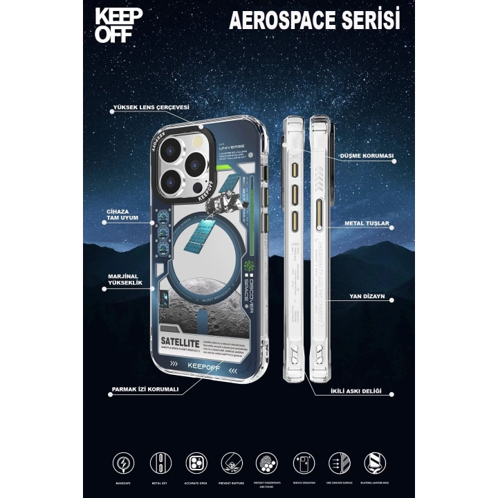 BFS  iPhone 15 Pro Max Aerospace Magsafe Kapak - Spaceman