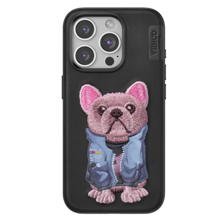 BFS  iPhone 15 Pro Max Cute Desenli Kapak - Siyah