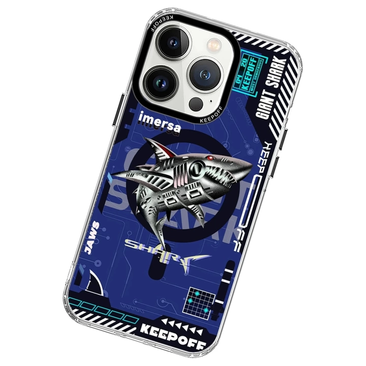 BFS  iPhone 15 Pro Max DNA Magsafe Kapak - Men Eating Shark