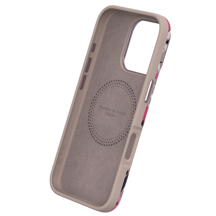 BFS  iPhone 15 Pro Max Flower Series Magsafe Kapak - Beyaz