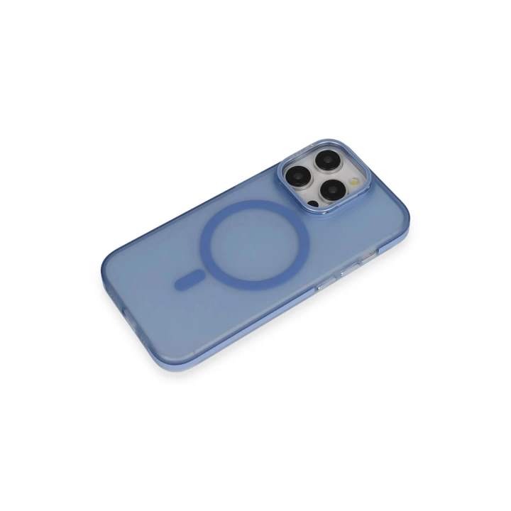 BFS  iPhone 15 Pro Max Frost Standlı Magsafe Kapak - Sierra Blue