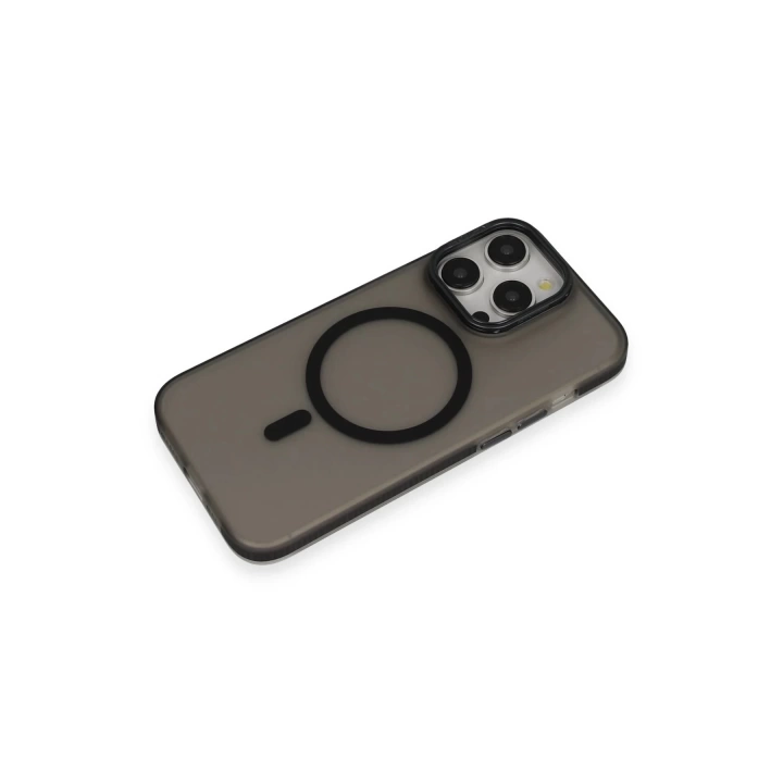 BFS  iPhone 15 Pro Max Frost Standlı Magsafe Kapak - Siyah