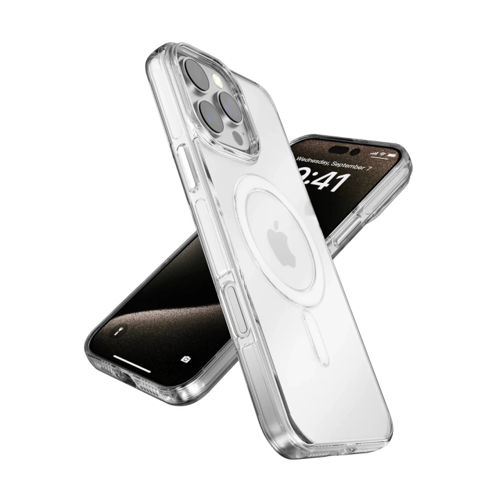 BFS  iPhone 15 Pro Max Gleam PC Sert Magsafe Kılıf - Şeffaf