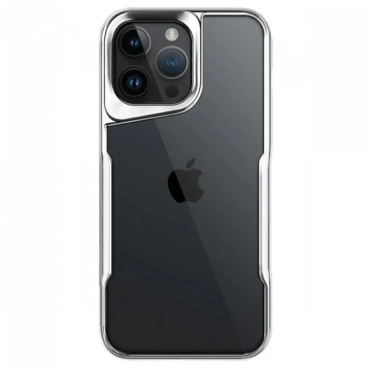 BFS  iPhone 15 Pro Max Kılıf Boyi Silikon Kapak - Gümüş