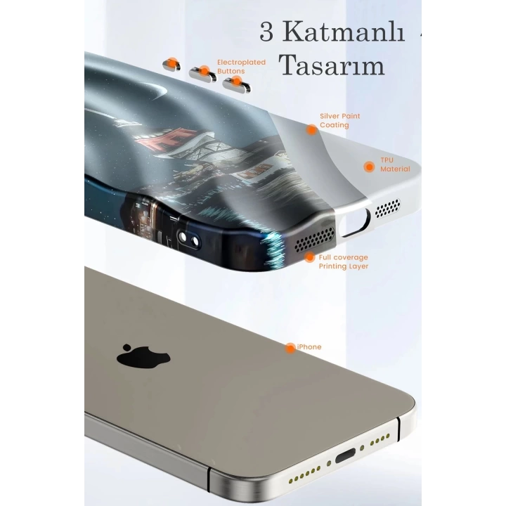 BFS  iPhone 15 Pro Max Kılıf Crew Desenli Kapak - Köpek