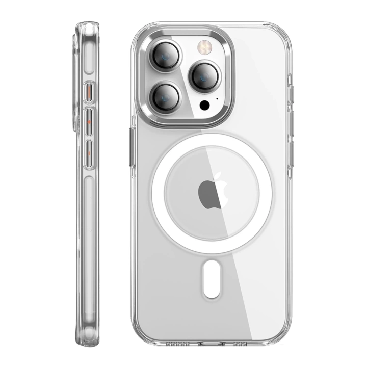 BFS  iPhone 15 Pro Max Kılıf Crystal Magsafe Kapak - Şeffaf