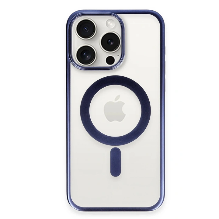 BFS  iPhone 15 Pro Max Kılıf Erozi Magsafe Kapak - Lacivert