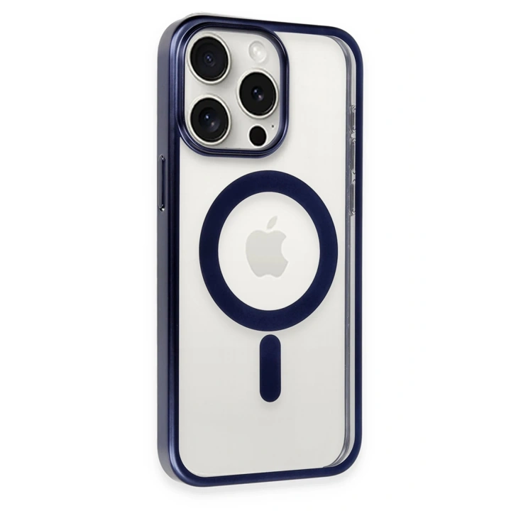 BFS  iPhone 15 Pro Max Kılıf Erozi Magsafe Kapak - Lacivert