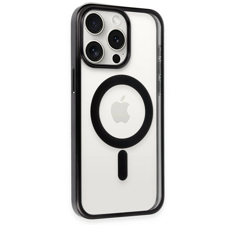 BFS  iPhone 15 Pro Max Kılıf Erozi Magsafe Kapak - Siyah