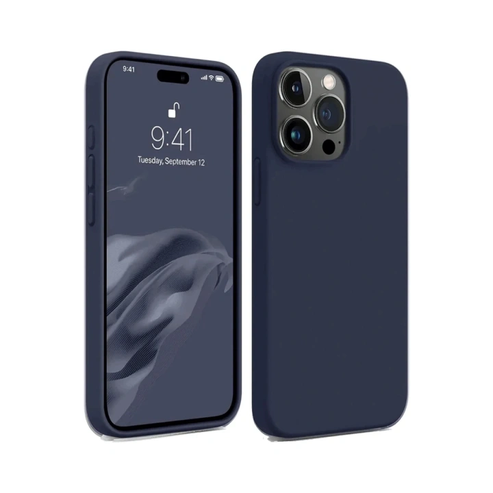 BFS  iPhone 15 Pro Max Kılıf First Silikon - Lacivert