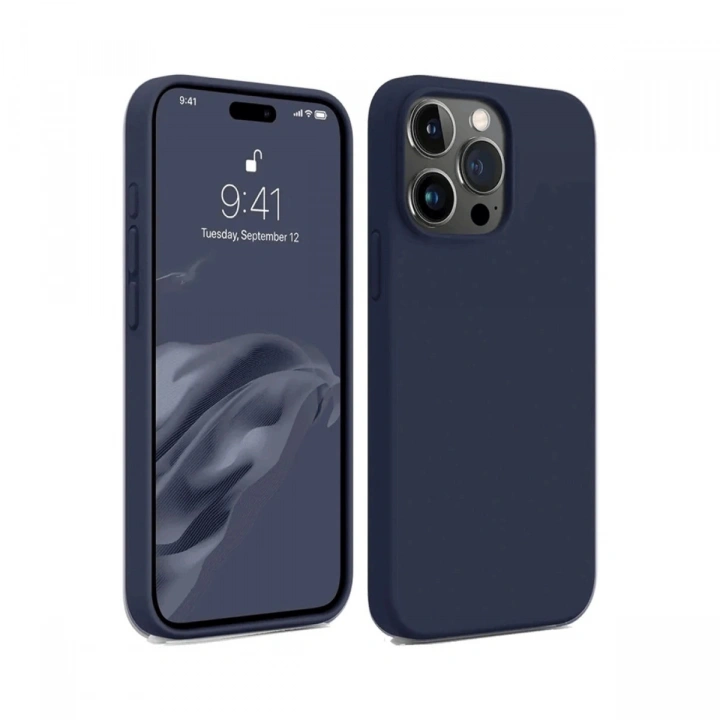 BFS  iPhone 15 Pro Max Kılıf First Silikon - Lacivert