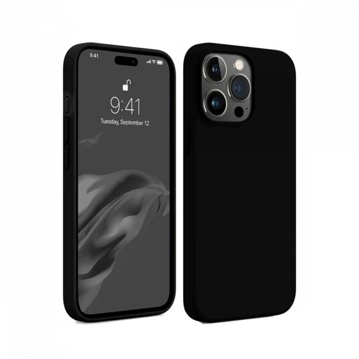 BFS  iPhone 15 Pro Max Kılıf First Silikon - Siyah