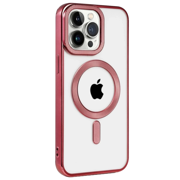 BFS  iPhone 15 Pro Max Kılıf Kronos Magsafe Kapak - Bordo