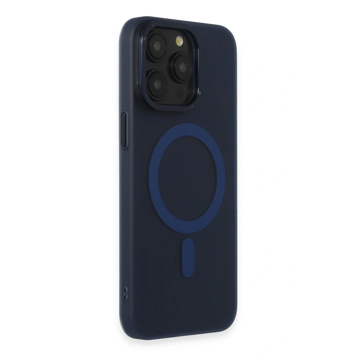 BFS  iPhone 15 Pro Max Kılıf Lodos Magneticsafe Mat Kapak - Mavi