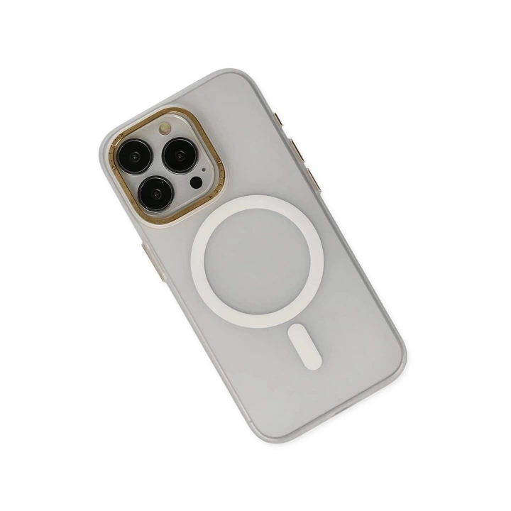 BFS  iPhone 15 Pro Max Kılıf Lodos Magneticsafe Mat Kapak - Şeffaf