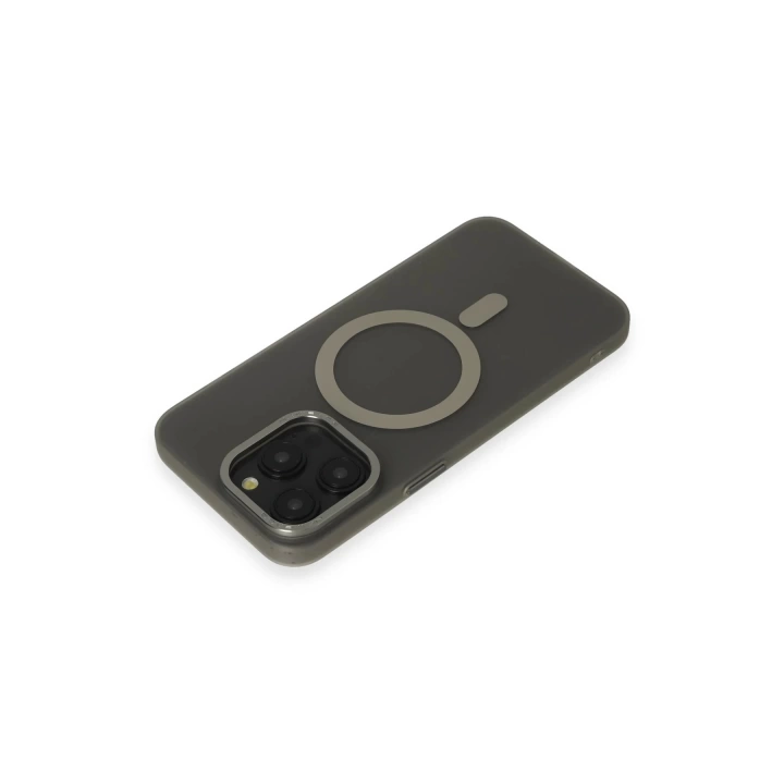BFS  iPhone 15 Pro Max Kılıf Lodos Magneticsafe Mat Kapak - Titan Gri