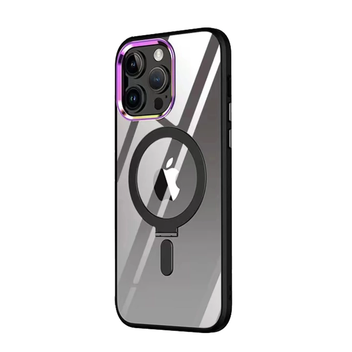 BFS  iPhone 15 Pro Max Kılıf  Magneticsafe Standlı Kapak - Siyah