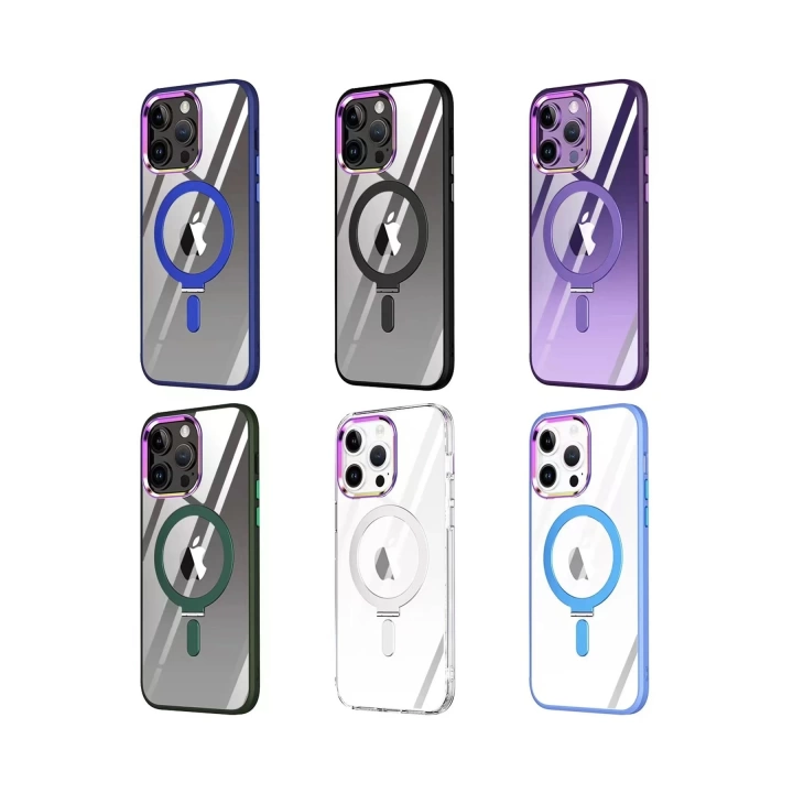 BFS  iPhone 15 Pro Max Kılıf  Magneticsafe Standlı Kapak - Siyah