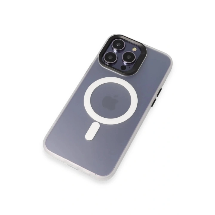 BFS  iPhone 15 Pro Max Kılıf Mateks Magsafe Kapak - Beyaz