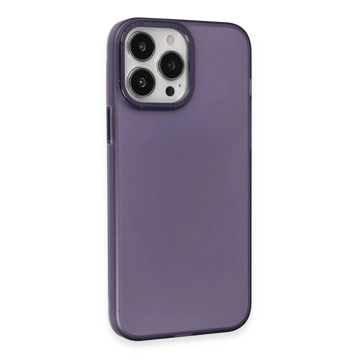 BFS  iPhone 15 Pro Max Kılıf Modos Metal Kapak - Derin Mor