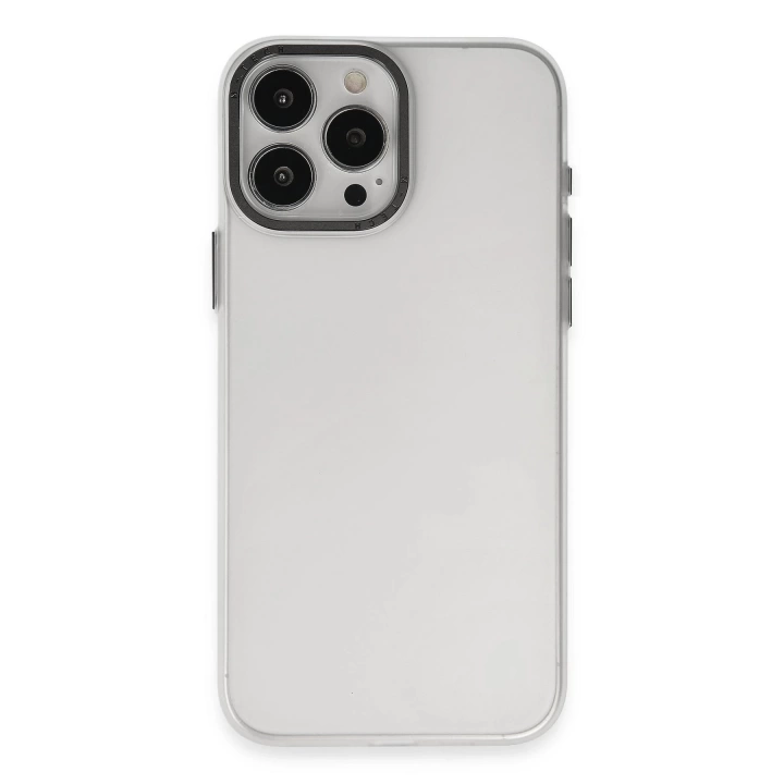 BFS  iPhone 15 Pro Max Kılıf Modos Metal Kapak - Şeffaf