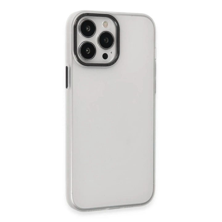 BFS  iPhone 15 Pro Max Kılıf Modos Metal Kapak - Şeffaf