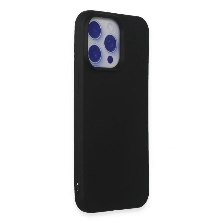 BFS  iPhone 15 Pro Max Kılıf Nano içi Kadife Silikon - Siyah