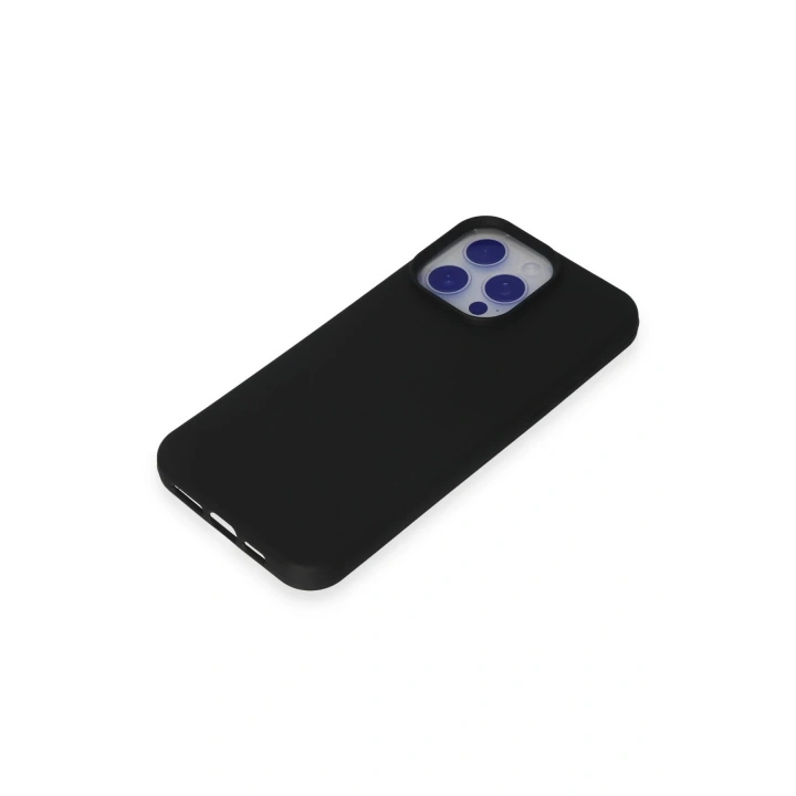BFS  iPhone 15 Pro Max Kılıf Nano içi Kadife Silikon - Siyah
