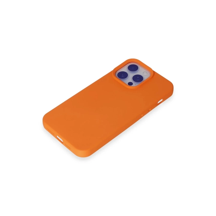 BFS  iPhone 15 Pro Max Kılıf Nano içi Kadife Silikon - Turuncu