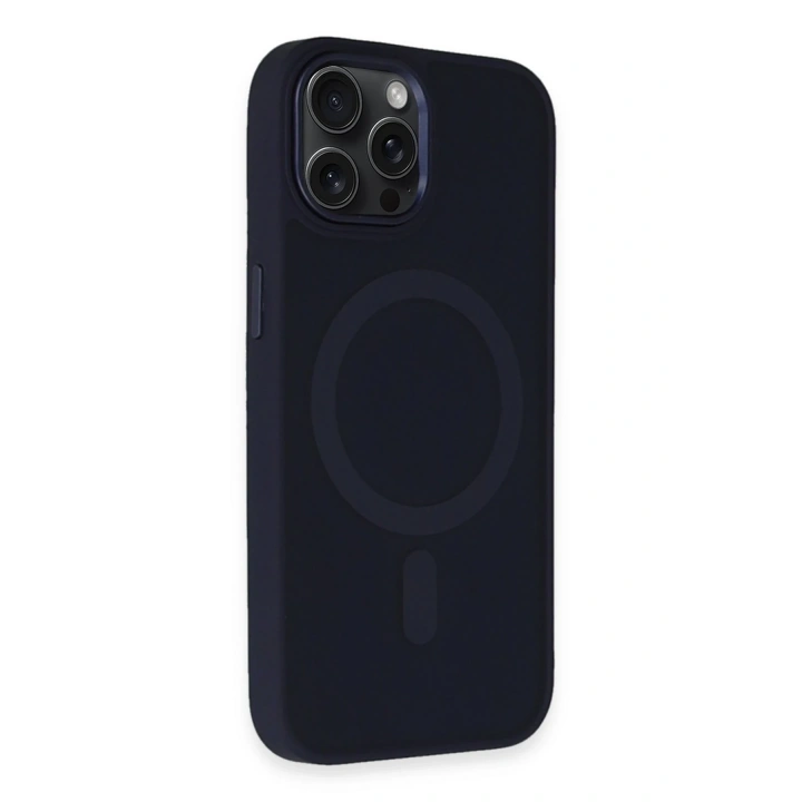 BFS  iPhone 15 Pro Max Kılıf Oslo Magsafe Kapak - Lacivert