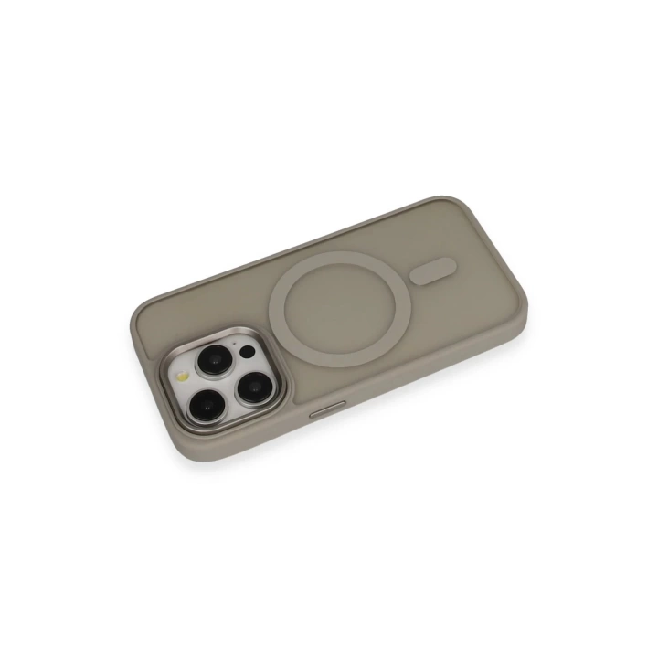 BFS  iPhone 15 Pro Max Kılıf Oslo Magsafe Kapak - Titan Gri
