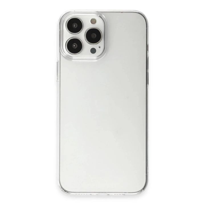 BFS  iPhone 15 Pro Max Kılıf Pc Sert Şeffaf Kapak - Şeffaf