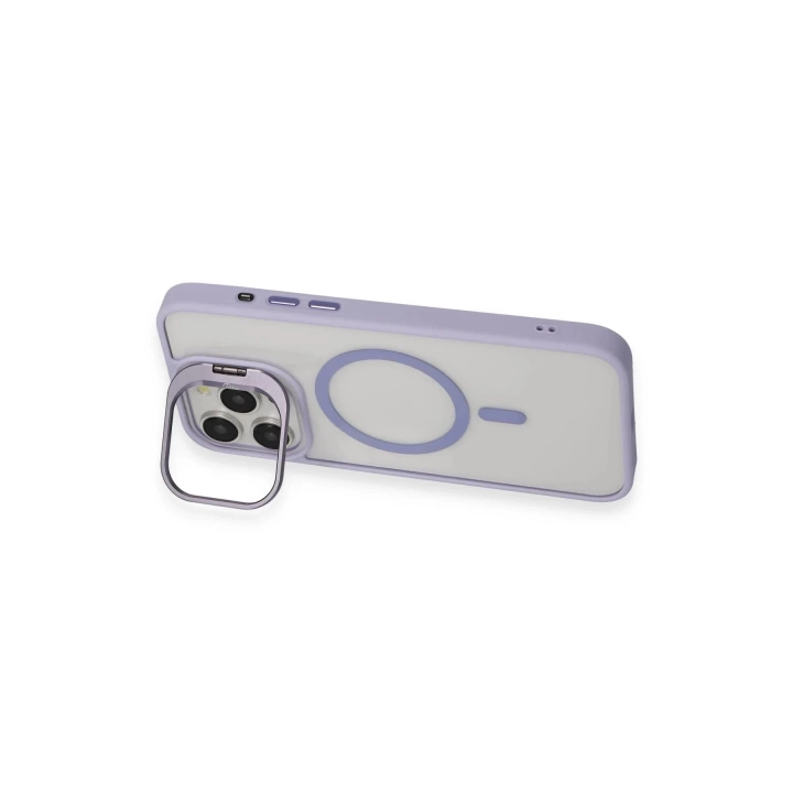 BFS  iPhone 15 Pro Max Kılıf Roblox Lens Magsafe Standlı Kapak - Derin Mor