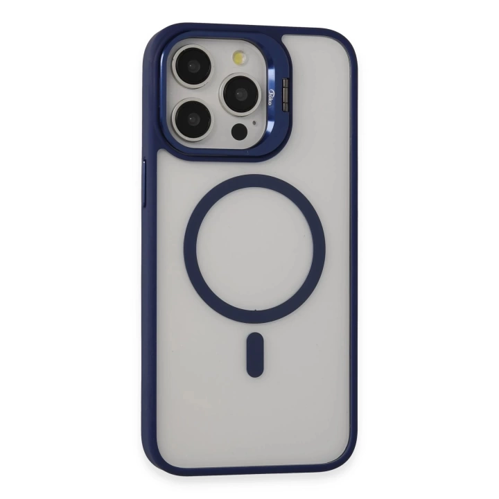 BFS  iPhone 15 Pro Max Kılıf Roblox Lens Magsafe Standlı Kapak - Lacivert