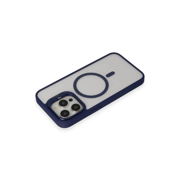 BFS  iPhone 15 Pro Max Kılıf Roblox Lens Magsafe Standlı Kapak - Lacivert