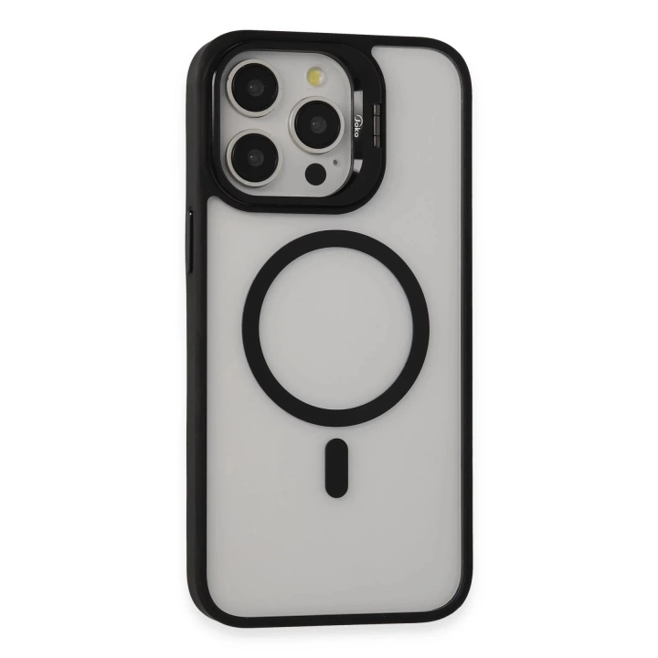 BFS  iPhone 15 Pro Max Kılıf Roblox Lens Magsafe Standlı Kapak - Siyah