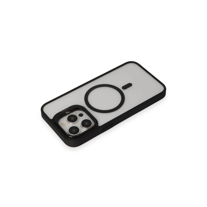 BFS  iPhone 15 Pro Max Kılıf Roblox Lens Magsafe Standlı Kapak - Siyah