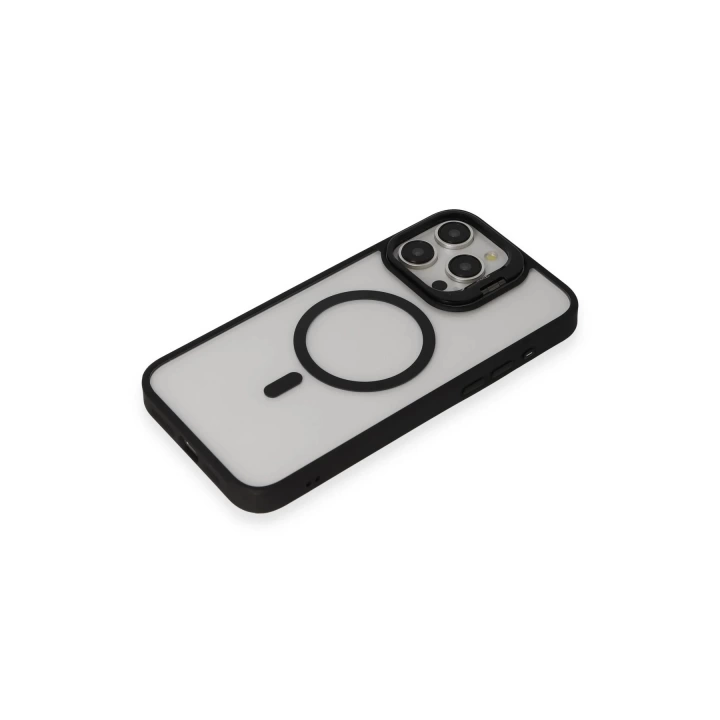 BFS  iPhone 15 Pro Max Kılıf Roblox Lens Magsafe Standlı Kapak - Siyah