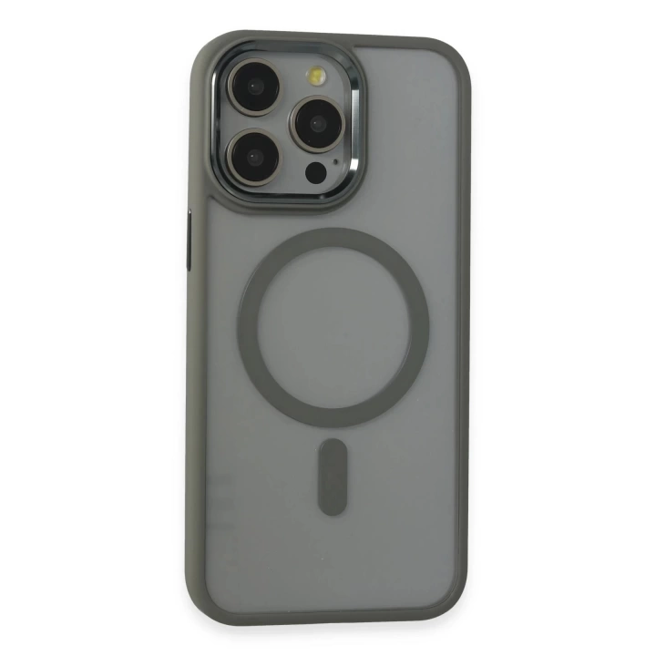 BFS  iPhone 15 Pro Max Kılıf Room Magneticsafe Silikon - Gri