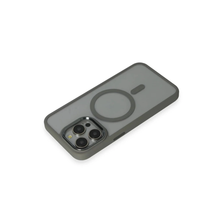 BFS  iPhone 15 Pro Max Kılıf Room Magneticsafe Silikon - Gri