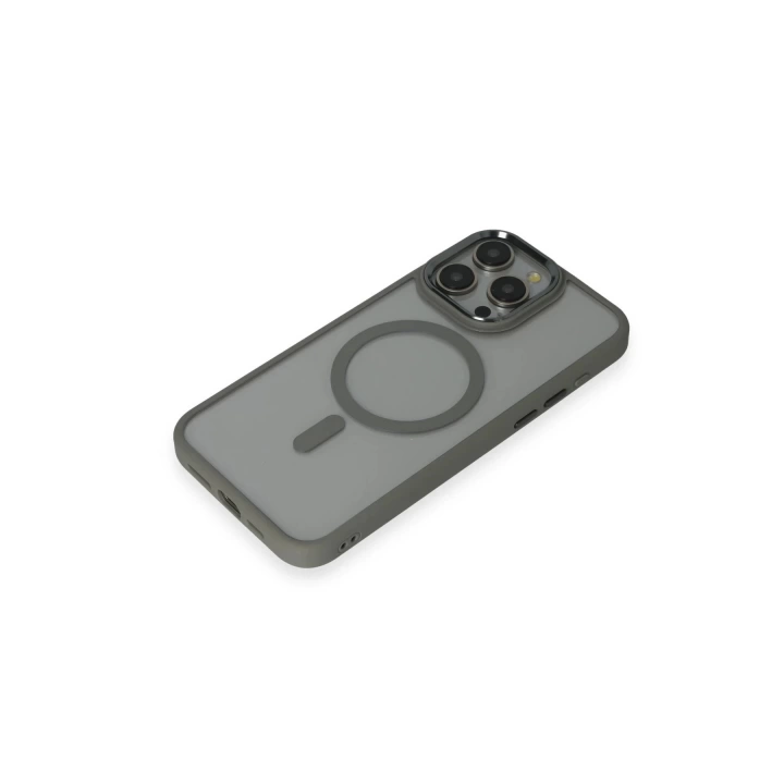 BFS  iPhone 15 Pro Max Kılıf Room Magneticsafe Silikon - Gri