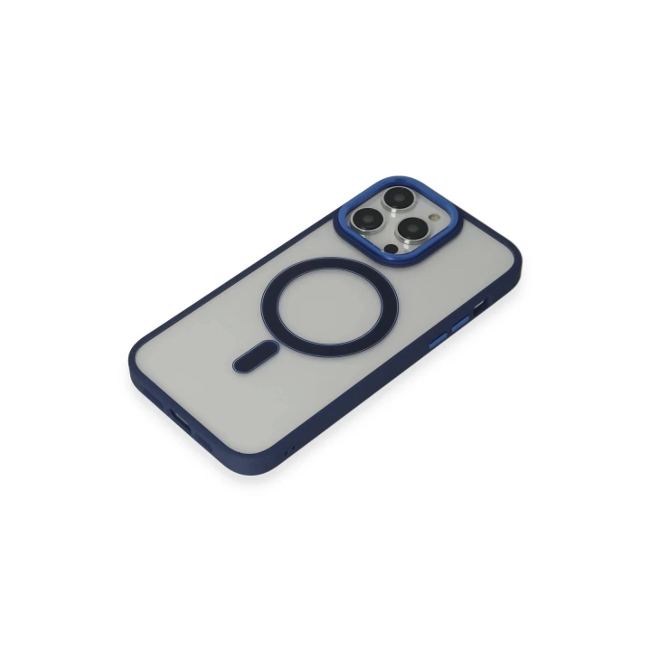 BFS  iPhone 15 Pro Max Kılıf Room Magneticsafe Silikon - Lacivert