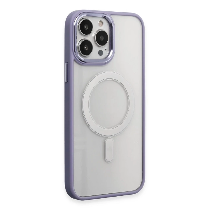 BFS  iPhone 15 Pro Max Kılıf Room Magneticsafe Silikon - Lila